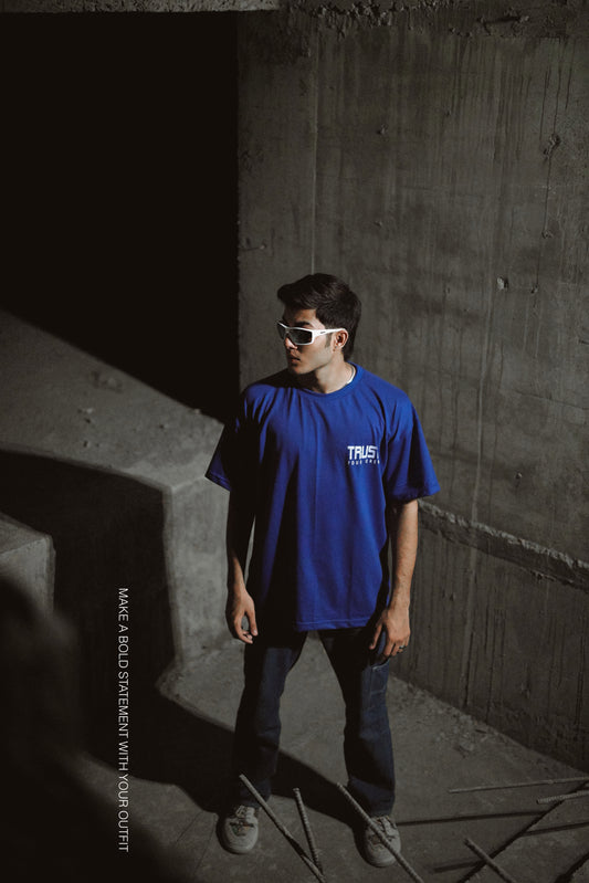 ‘Trust Your Crew t-shirt in dark blue color